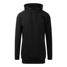 Just Hoods Női hosszított szabású kapucnis pulúver AWJH015, Jet Black-XS női pulóver, kardigán