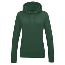 Just Hoods Női kapucnis pulóver bolyhozott belsővel AWJH001F, Bottle Green-XS női pulóver, kardigán