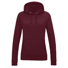 Just Hoods Női kapucnis pulóver bolyhozott belsővel AWJH001F, Burgundy-XS női pulóver, kardigán