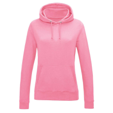 Just Hoods Női kapucnis pulóver bolyhozott belsővel AWJH001F, Candyfloss Pink-M