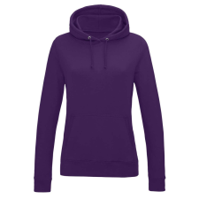 Just Hoods Női kapucnis pulóver bolyhozott belsővel AWJH001F, Purple-L női pulóver, kardigán