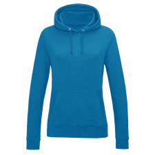 Just Hoods Női kapucnis pulóver bolyhozott belsővel AWJH001F, Sapphire Blue-2XL női pulóver, kardigán