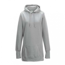 Just Hoods Női kapucnis pulóver Just Hoods AWJH005 Girlie Longline Hoodie -M, Heather Grey