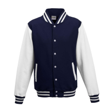 Just Hoods patentos vastag férfi pulóver AWJH043, Oxford Navy/White-S
