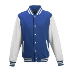 Just Hoods patentos vastag férfi pulóver AWJH043, Royal Blue/Arctic White-S