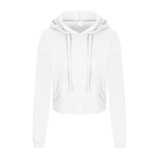 Just Hoods rövid derkú Női kapucnis pulóver AWJH016, Arctic White-S