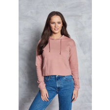 Just Hoods rövid derkú Női kapucnis pulóver AWJH016, Dusty Pink-XS női pulóver, kardigán