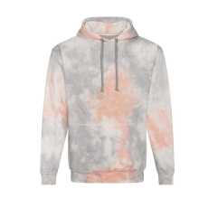 Just Hoods Uniszex batikolt kapucnis pulóver AWJH022, Grey Pink Marble-XS