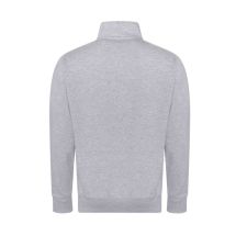 Just Hoods Uniszex cipzáros pulóver oldalsó zsebekkel AWJH147, Heather Grey-2XL férfi pulóver, kardigán