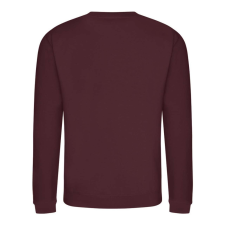 Just Hoods Uniszex hagyományos szabású kereknyakú pulóver AWJH030, Burgundy-3XL férfi pulóver, kardigán