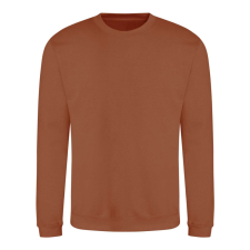 Just Hoods Uniszex hagyományos szabású kereknyakú pulóver AWJH030, Caramel Latte-XS férfi pulóver, kardigán