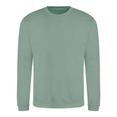 Just Hoods Uniszex hagyományos szabású kereknyakú pulóver AWJH030, Dusty Green-2XL