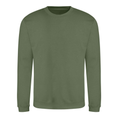 Just Hoods Uniszex hagyományos szabású kereknyakú pulóver AWJH030, Earthy Green-XS