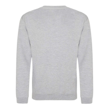 Just Hoods Uniszex hagyományos szabású kereknyakú pulóver AWJH030, Heather Grey-XS férfi pulóver, kardigán