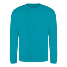 Just Hoods Uniszex hagyományos szabású kereknyakú pulóver AWJH030, Lagoon Blue-L