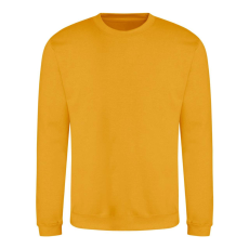 Just Hoods Uniszex hagyományos szabású kereknyakú pulóver AWJH030, Mustard-S