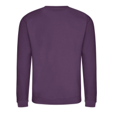 Just Hoods Uniszex hagyományos szabású kereknyakú pulóver AWJH030, Plum-XS