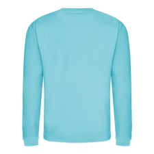 Just Hoods Uniszex hagyományos szabású kereknyakú pulóver AWJH030, Turquoise Surf-M férfi pulóver, kardigán