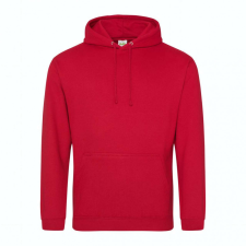 Just Hoods Uniszex kapucnis pulóver Just Hoods AWJH001 College Hoodie -L, Fire Red női pulóver, kardigán