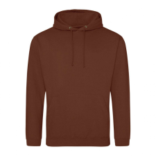 Just Hoods Uniszex kapucnis pulóver Just Hoods AWJH001 College Hoodie -L, Red Rust női pulóver, kardigán