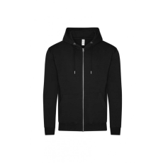 Just Hoods Uniszex kapucnis pulóver Just Hoods AWJH250 Organic Zoodie -S, Deep Black