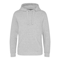 Just Hoods Uniszex kenguruzsebes kapucnis vastag pulóver AWJH101, Heather Grey-XS