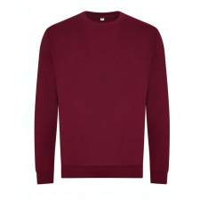 Just Hoods Uniszex kereknyakú organikus pulóver AWJH230, Burgundy-XS férfi pulóver, kardigán