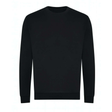 Just Hoods Uniszex kereknyakú organikus pulóver AWJH230, Deep Black-M férfi pulóver, kardigán