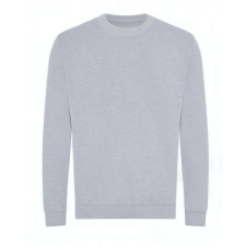 Just Hoods Uniszex kereknyakú organikus pulóver AWJH230, Heather Grey-S férfi pulóver, kardigán