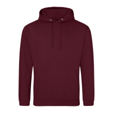 Just Hoods Uniszex laza szabású kapucnis pulóver AWJH001, Burgundy-XL férfi pulóver, kardigán