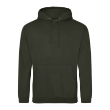 Just Hoods Uniszex laza szabású kapucnis pulóver AWJH001, Combat Green-XL férfi pulóver, kardigán