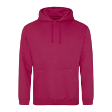 Just Hoods Uniszex laza szabású kapucnis pulóver AWJH001, Cranberry-M férfi pulóver, kardigán