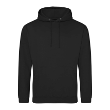 Just Hoods Uniszex laza szabású kapucnis pulóver AWJH001, Deep Black-M férfi pulóver, kardigán