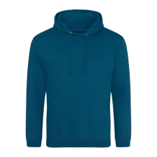 Just Hoods Uniszex laza szabású kapucnis pulóver AWJH001, Deep Sea Blue-S férfi pulóver, kardigán