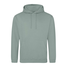 Just Hoods Uniszex laza szabású kapucnis pulóver AWJH001, Dusty Green-L