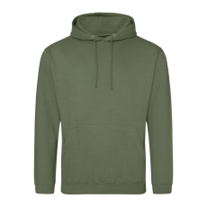 Just Hoods Uniszex laza szabású kapucnis pulóver AWJH001, Earthy Green-3XL