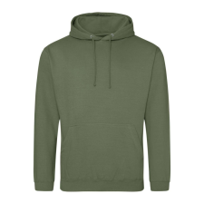 Just Hoods Uniszex laza szabású kapucnis pulóver AWJH001, Earthy Green-S férfi pulóver, kardigán