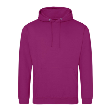 Just Hoods Uniszex laza szabású kapucnis pulóver AWJH001, Festival Fuchsia-3XL