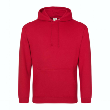 Just Hoods Uniszex laza szabású kapucnis pulóver AWJH001, Fire Red-2XL férfi pulóver, kardigán