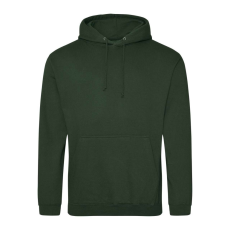 Just Hoods Uniszex laza szabású kapucnis pulóver AWJH001, Forest Green-L