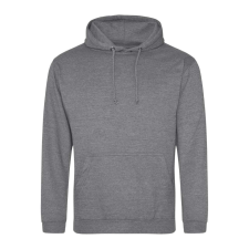 Just Hoods Uniszex laza szabású kapucnis pulóver AWJH001, Graphite Heather-XL férfi pulóver, kardigán