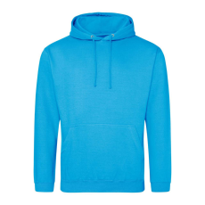 Just Hoods Uniszex laza szabású kapucnis pulóver AWJH001, Hawaiian Blue-XS