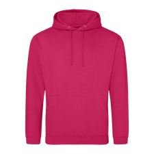 Just Hoods Uniszex laza szabású kapucnis pulóver AWJH001, Hot Pink-2XL férfi pulóver, kardigán
