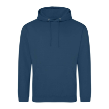 Just Hoods Uniszex laza szabású kapucnis pulóver AWJH001, Ink Blue-XL férfi pulóver, kardigán