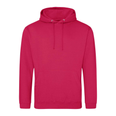 Just Hoods Uniszex laza szabású kapucnis pulóver AWJH001, Lipstick Pink-XL