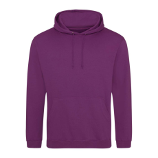 Just Hoods Uniszex laza szabású kapucnis pulóver AWJH001, Magenta Magic-L