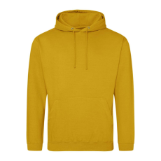 Just Hoods Uniszex laza szabású kapucnis pulóver AWJH001, Mustard-3XL