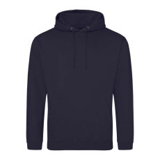 Just Hoods Uniszex laza szabású kapucnis pulóver AWJH001, New French Navy-M