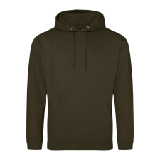 Just Hoods Uniszex laza szabású kapucnis pulóver AWJH001, Olive Green-L férfi pulóver, kardigán