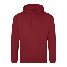 Just Hoods Uniszex laza szabású kapucnis pulóver AWJH001, Red Hot Chilli-3XL